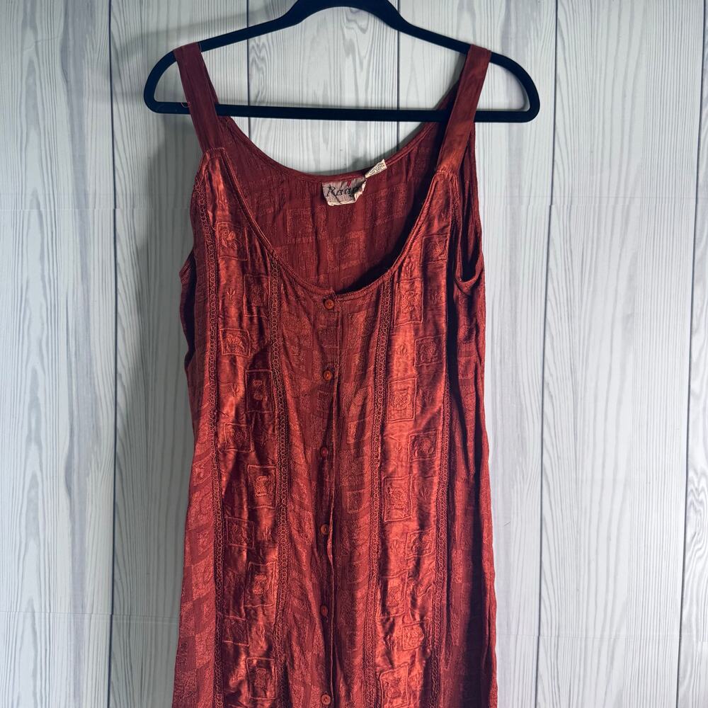 Vintage 90s Y2K Raga Boho Tank Short Dress One Size Flowy Peasant Dress